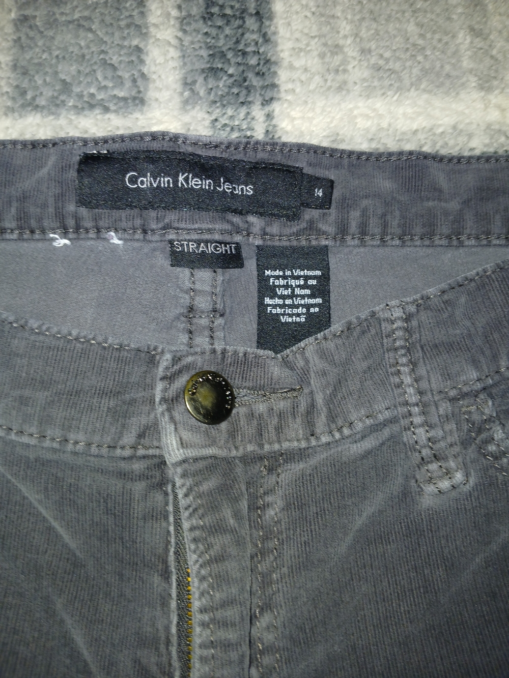 Calvin Klein Jeans Straight Leg Women's Grey Jeans